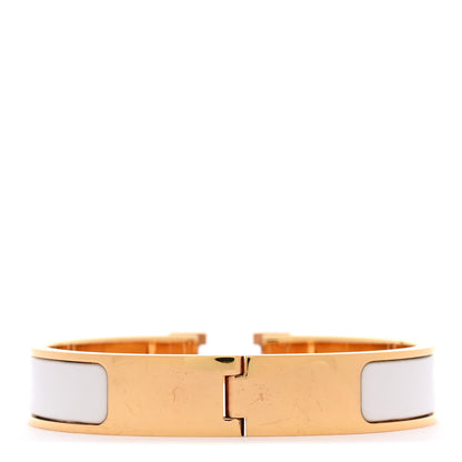 Hermes Enamel Narrow Clic Clac H Bracelet PM White 3 of 5