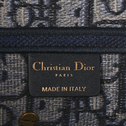 Christian Dior Oblique Embroidered Saddle Bag Blue 6 of 10
