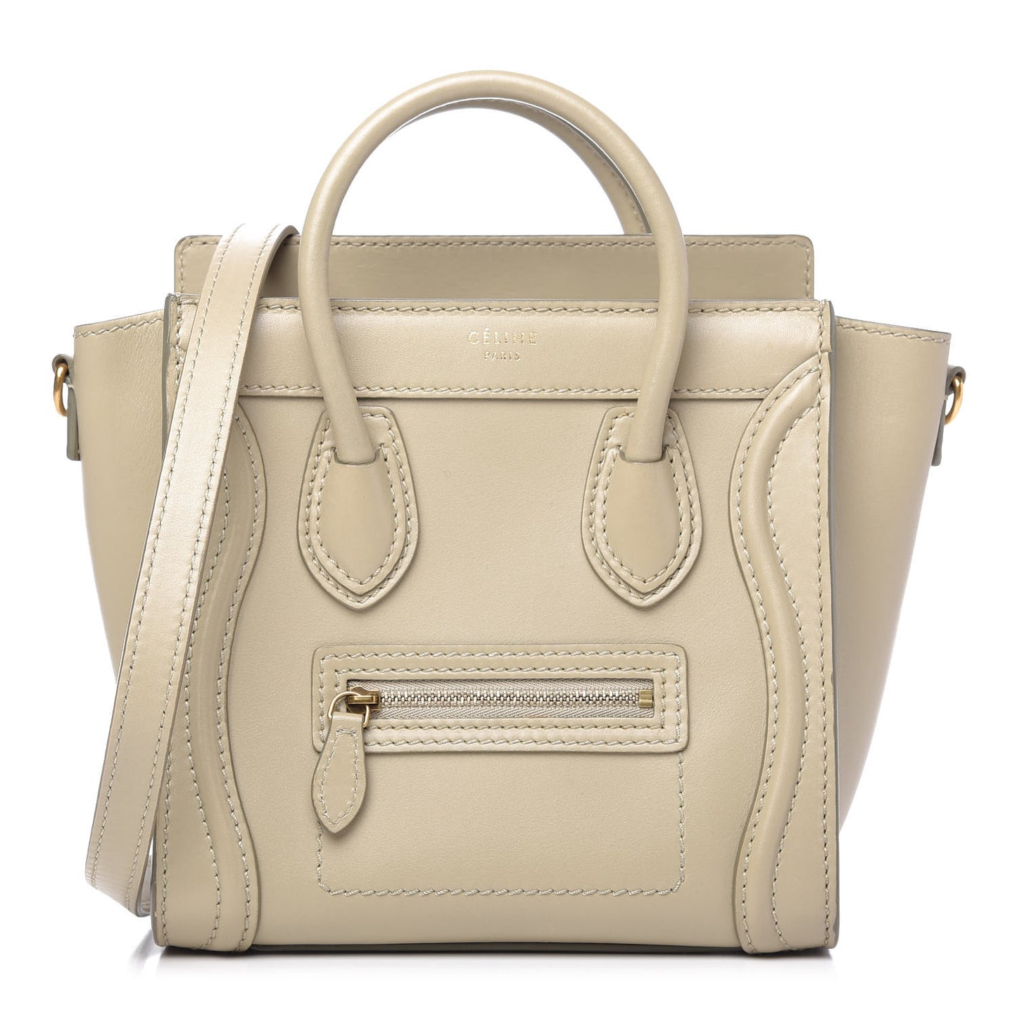 Satin Calfskin Nano Luggage Sand