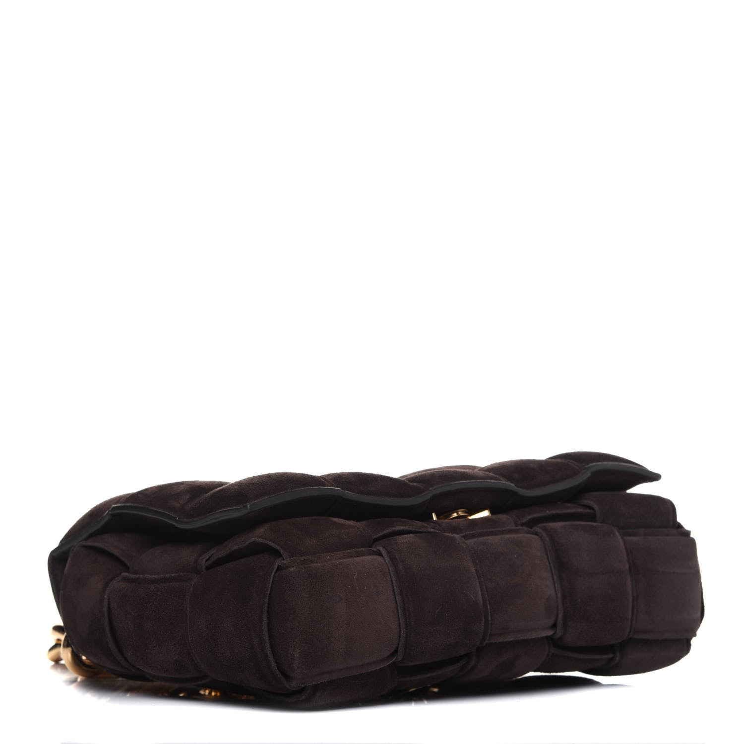Bottega Veneta Suede Maxi Intrecciato Padded Chain Cassette Crossbody Bag Fondant 4 of 12