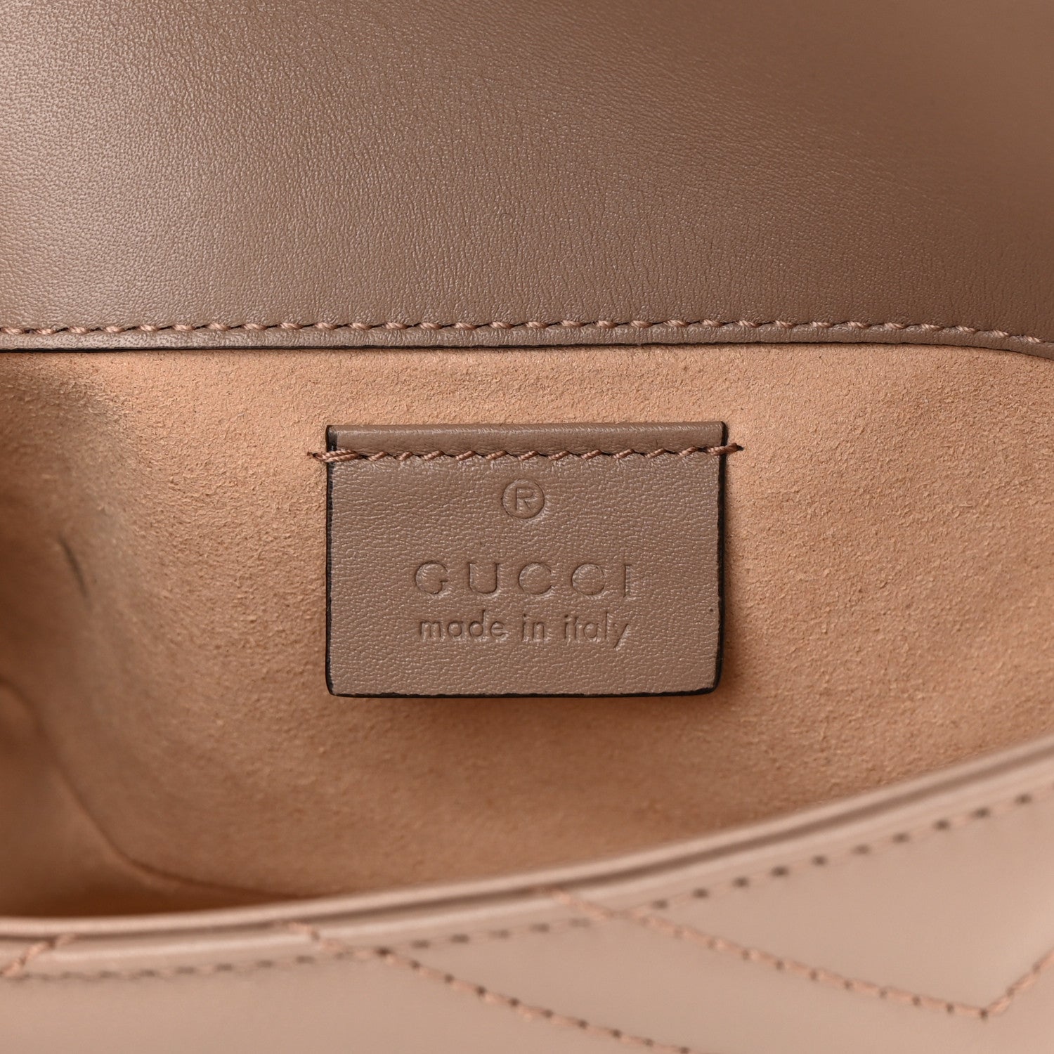 Gucci Calfskin Matelasse Super Mini GG Marmont Shoulder Bag Porcelain Rose 6 of 13