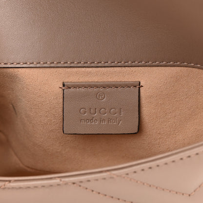 Gucci Calfskin Matelasse Super Mini GG Marmont Shoulder Bag Porcelain Rose 6 of 13