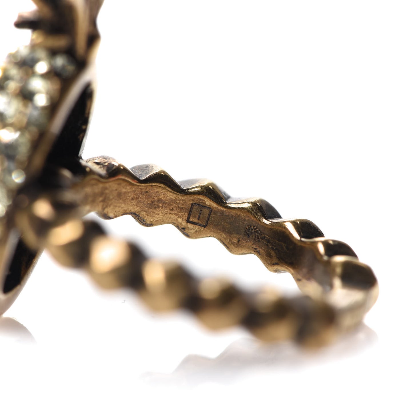 Crystal Pineapple Motif Ring M