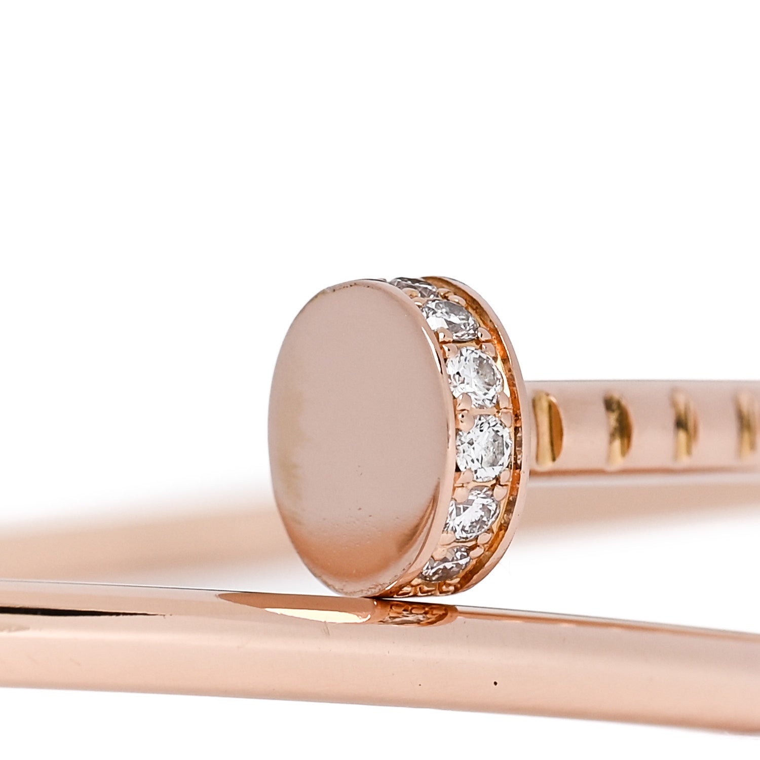 Cartier 18K Pink Gold Diamond Small Juste Un Clou Bracelet 16 3 of 5