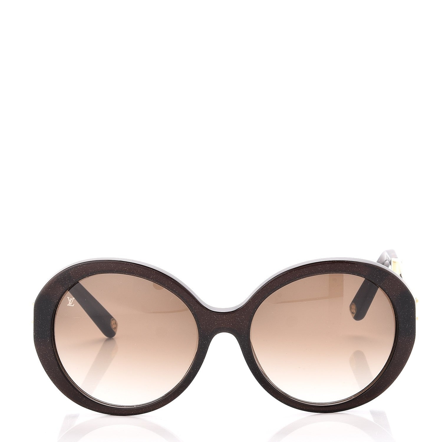 Louis Vuitton Petit Soupcon Rond Sunglasses Z0490W Brown Glitter 2 of 8