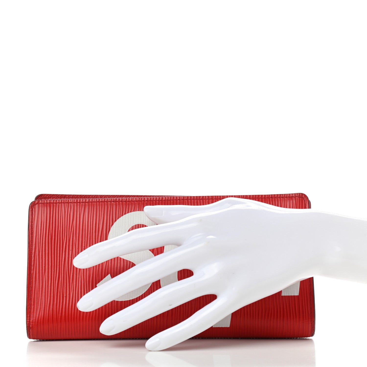 Louis Vuitton X SUPREME Epi Brazza Wallet Red 2 of 7