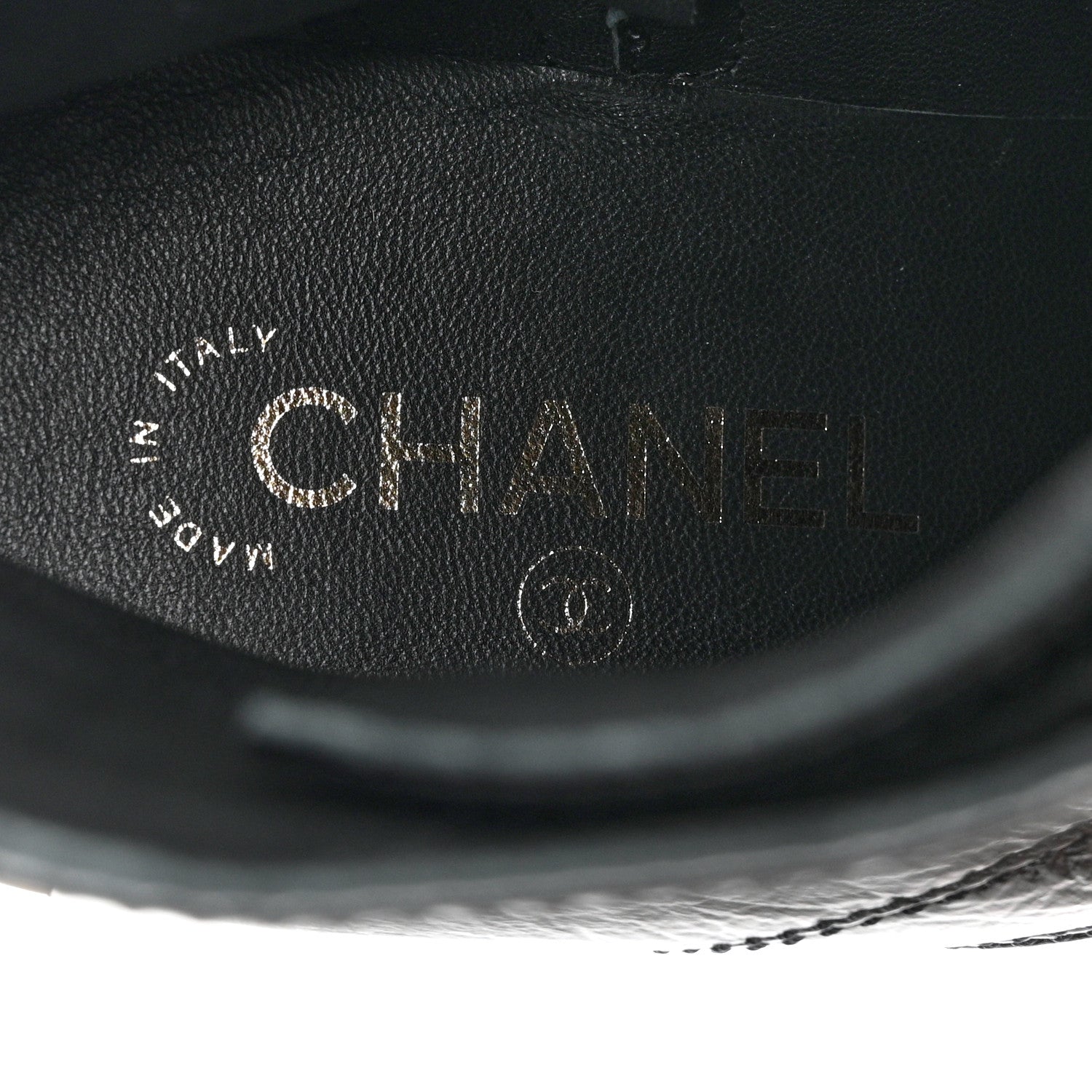 Chanel Shiny Crumpled Lambskin Lace Up Combat Boots 40.5 Black 7 of 9