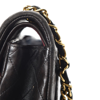 Chanel Lambskin Quilted Medium Double Flap Black 10 of 13