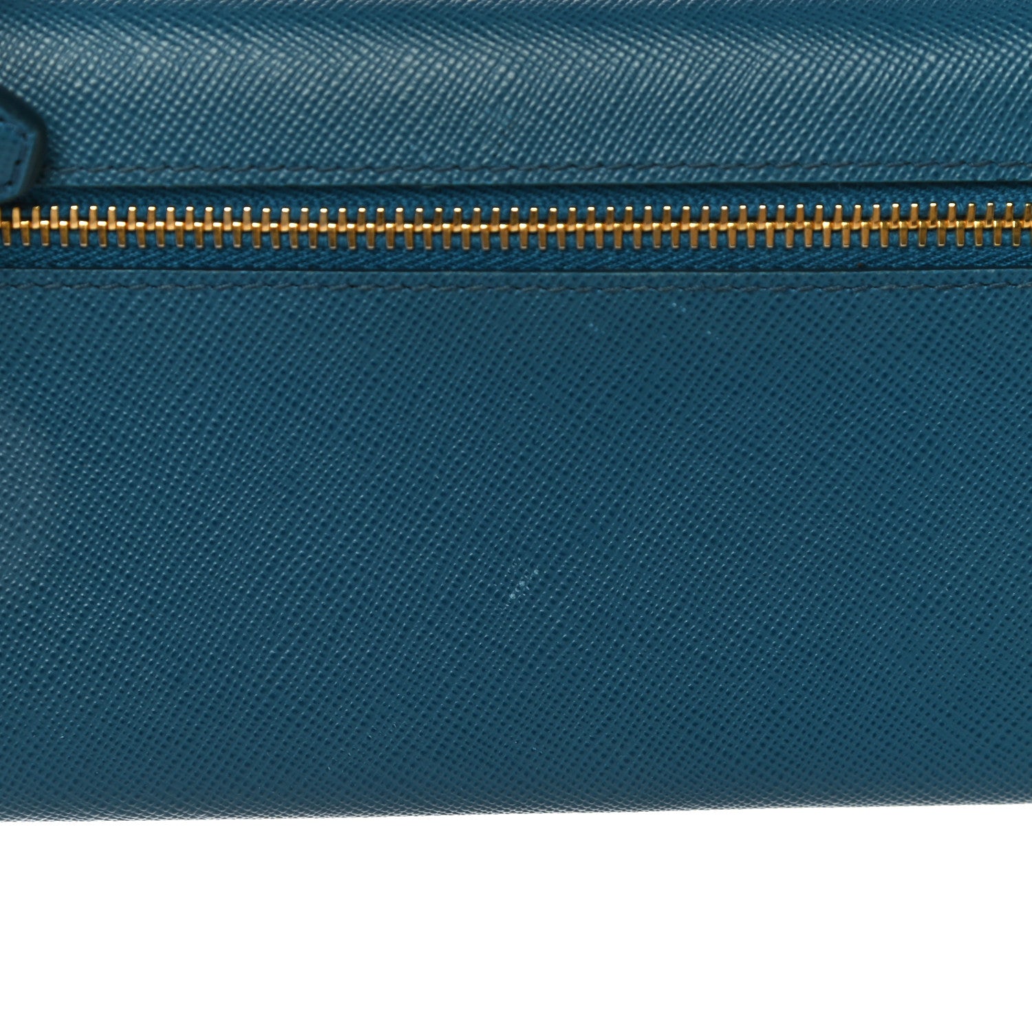 Prada Saffiano Metal Continental Flap Wallet Blue 15 of 17