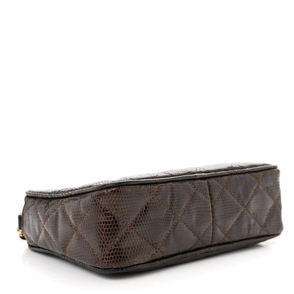 Chanel Lizard Quilted Tassel Camera Case Brown 4 of 15