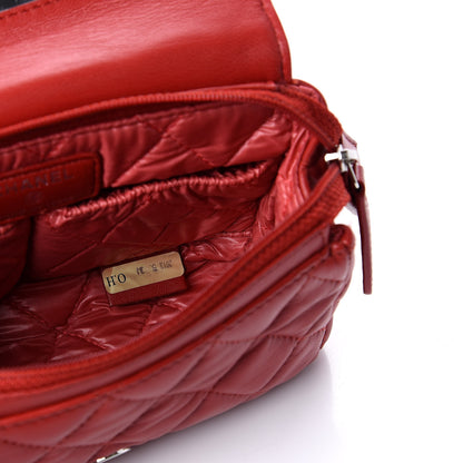 Chanel Lambskin Quilted Flap Cosmetic Case Red 7 of 10