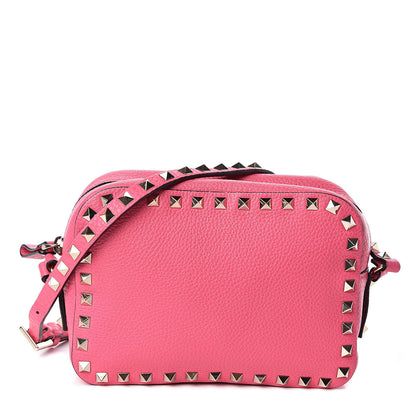 Valentino Garavani Pebbled Calfskin Rockstud Camera Crossbody Bag Peony 1 of 10