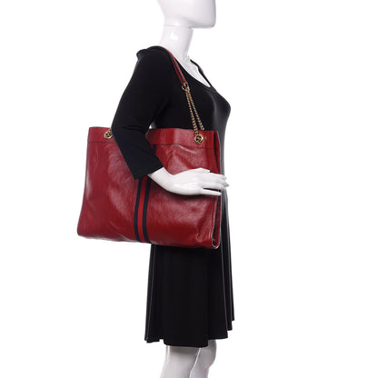 Gucci Calfskin Large Rajah Chain Tote Romantic Cherry 2 of 11