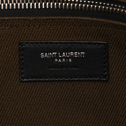 Saint Laurent Linen Calfskin Rive Gauche Tote Khaki 6 of 11