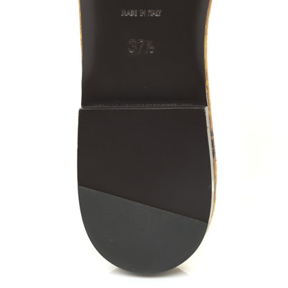 Saint Laurent Bianca Floral Suede Slide Sandals 37.5 Beige Multicolor 8 of 15