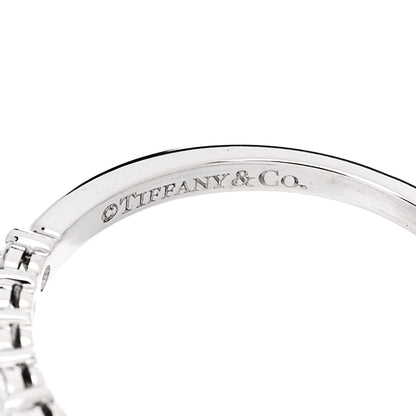 Tiffany Platinum Diamond .25ctw Embrace Half Circle Band Ring 54 7 5 of 5