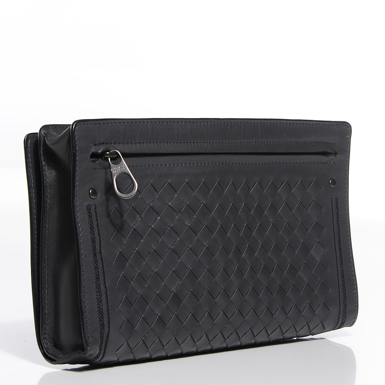 Bottega Veneta Light Calf Intrecciato Continental Wallet Ardoise 2 of 18