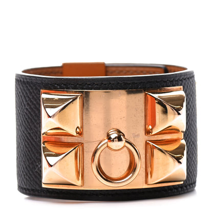 Hermes Epsom Collier de Chien CDC Bracelet S Black 1 of 7