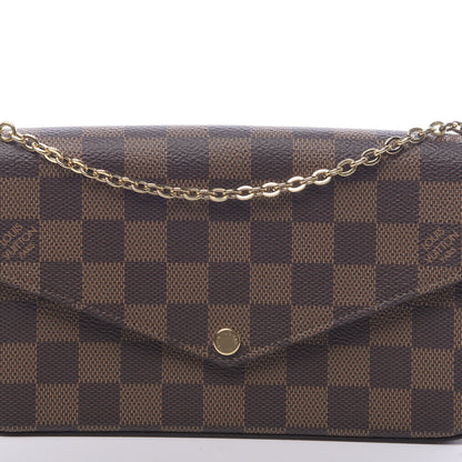 Louis Vuitton Damier Ebene Pochette Felicie Chain Wallet 10 of 10