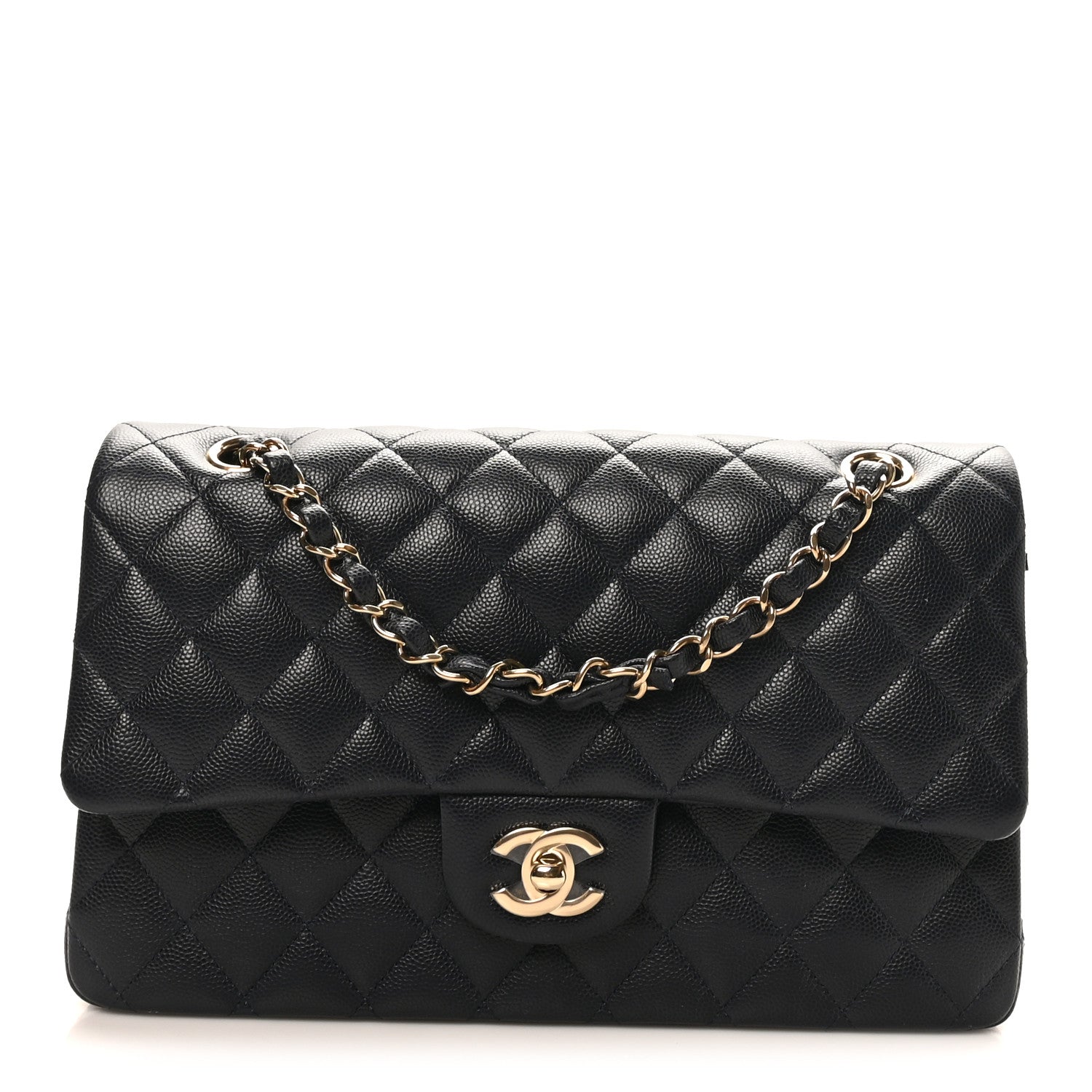 Chanel Caviar Quilted Medium Double Flap Navy 1 of 11