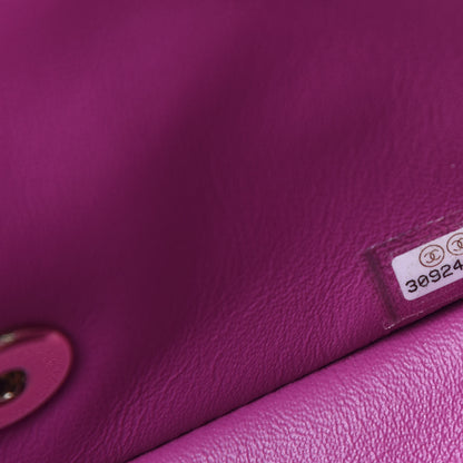 Chanel Lambskin Quilted Mini Square Flap Purple 9 of 10