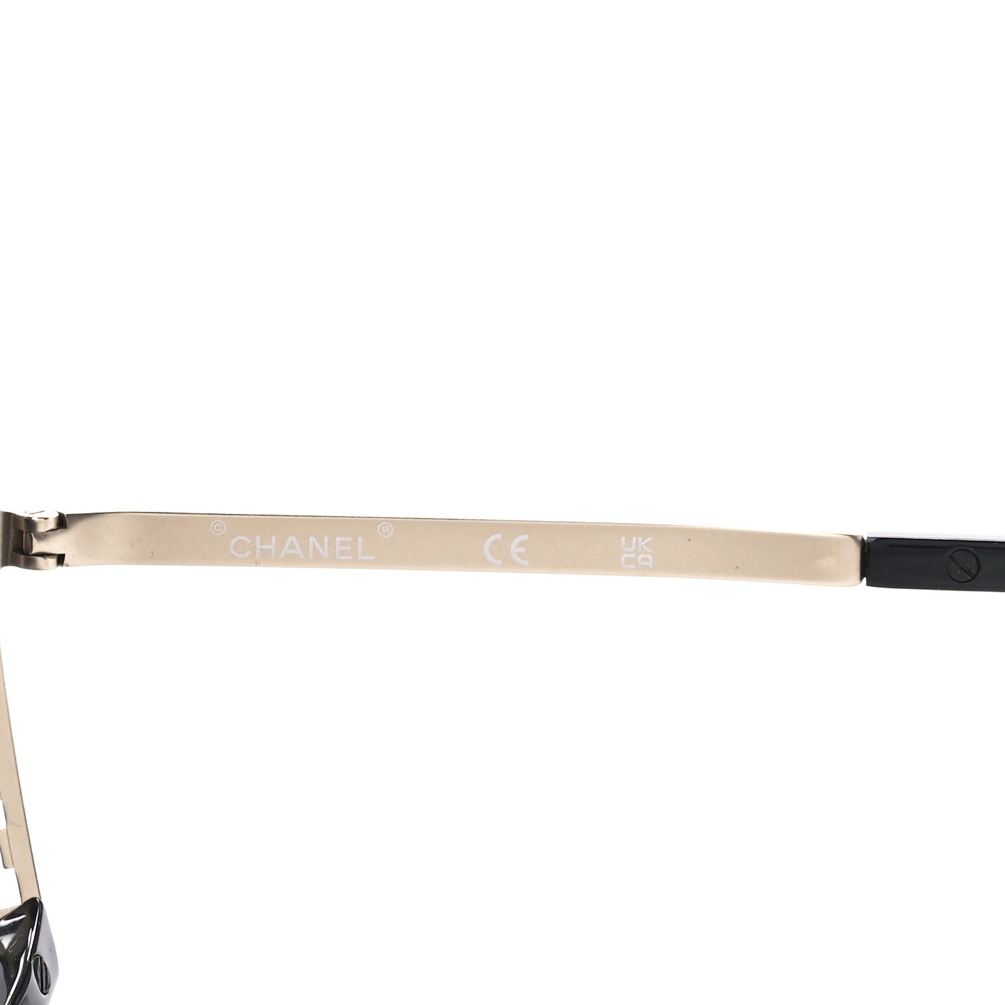 Acetate Metal Logo Square Sunglasses 71545A Black Gold
