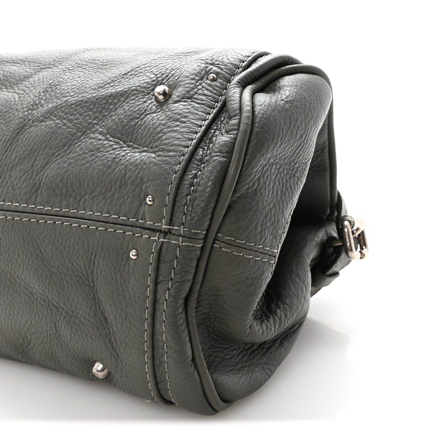 Calfskin Medium Paddington Satchel Gray