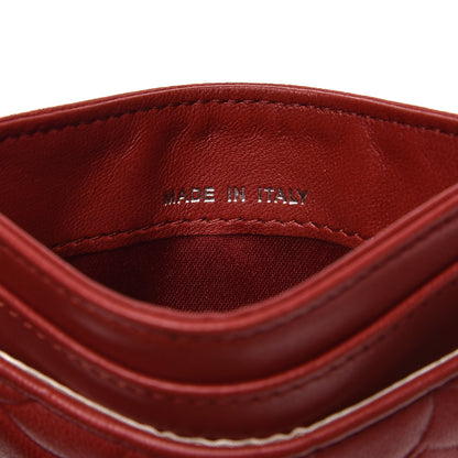 Chanel Lambskin Camellia Embossed Card Holder Red 7 of 8