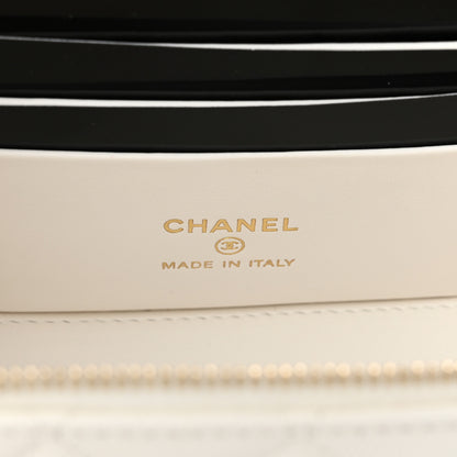 Chanel Caviar Quilted Small Vanity Case With Chain White 7 of 12