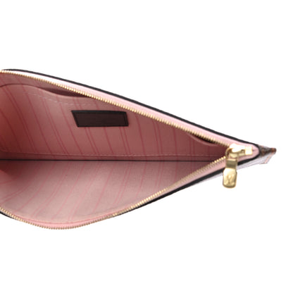 Louis Vuitton Damier Ebene Neverfull MM GM Pochette Rose Ballerine 5 of 11