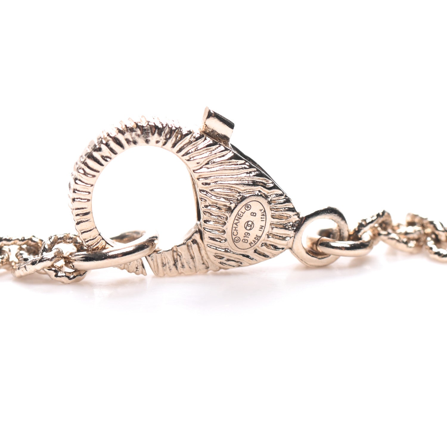 Chanel Crystal Pearl CC Long Necklace Gold 4 of 5