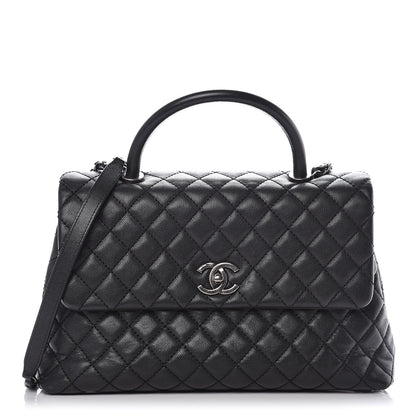 Chanel Caviar Quilted Medium Coco Handle Flap Black 1 of 12