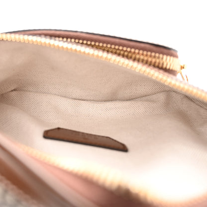 Gucci GG Supreme Monogram Textured Calfskin Retro Interlocking G Belt Bag Beige Ebony Brown Sugar 5 of 11