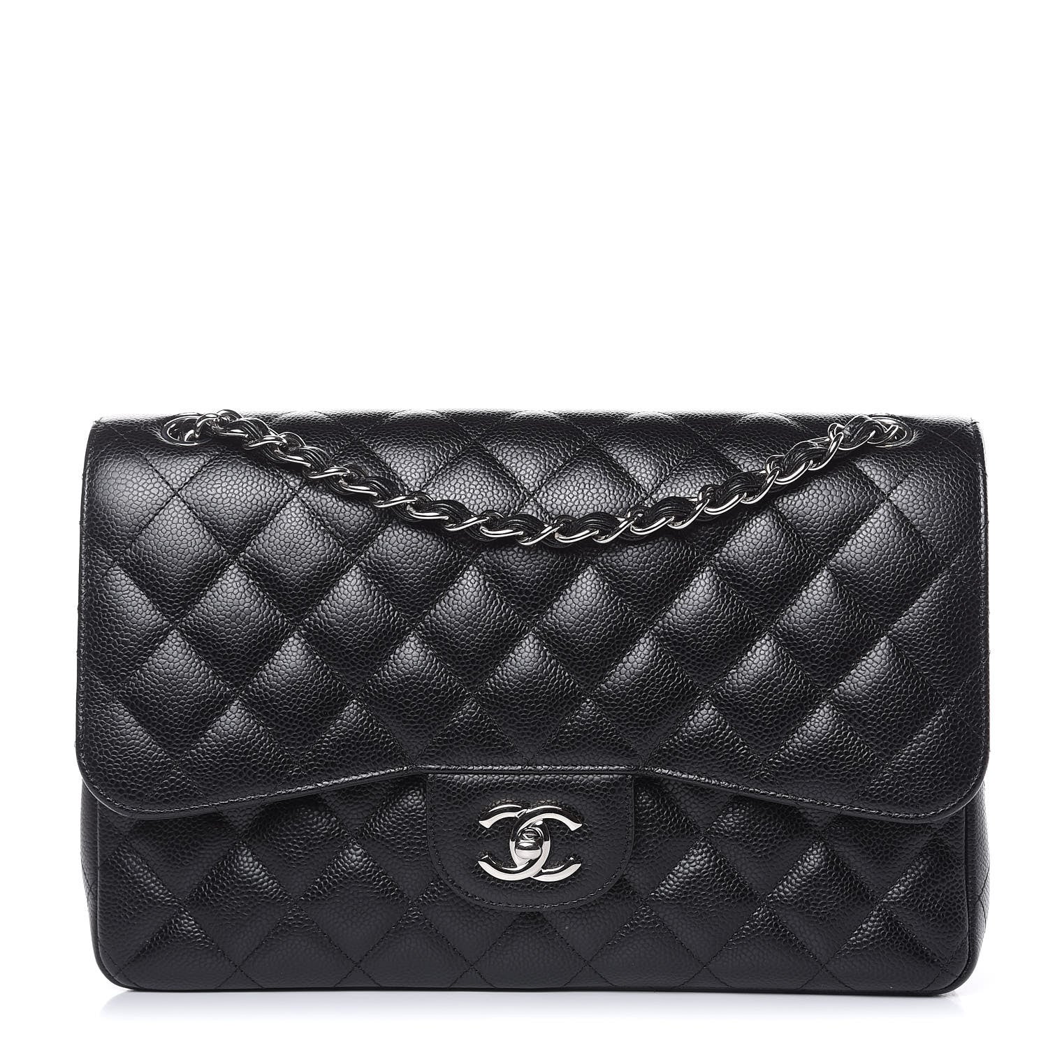 Chanel Caviar Quilted Jumbo Double Flap Black 1 of 10