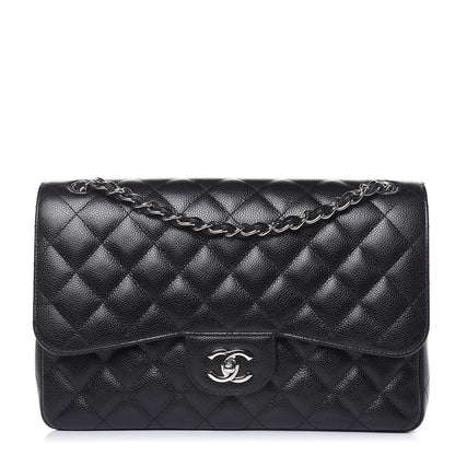 Chanel Caviar Quilted Jumbo Double Flap Black 1 of 10