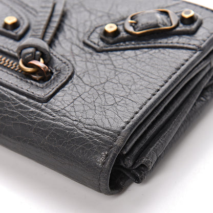 Balenciaga Agneau Classic Hardware Money Wallet Gris Fossile 11 of 11