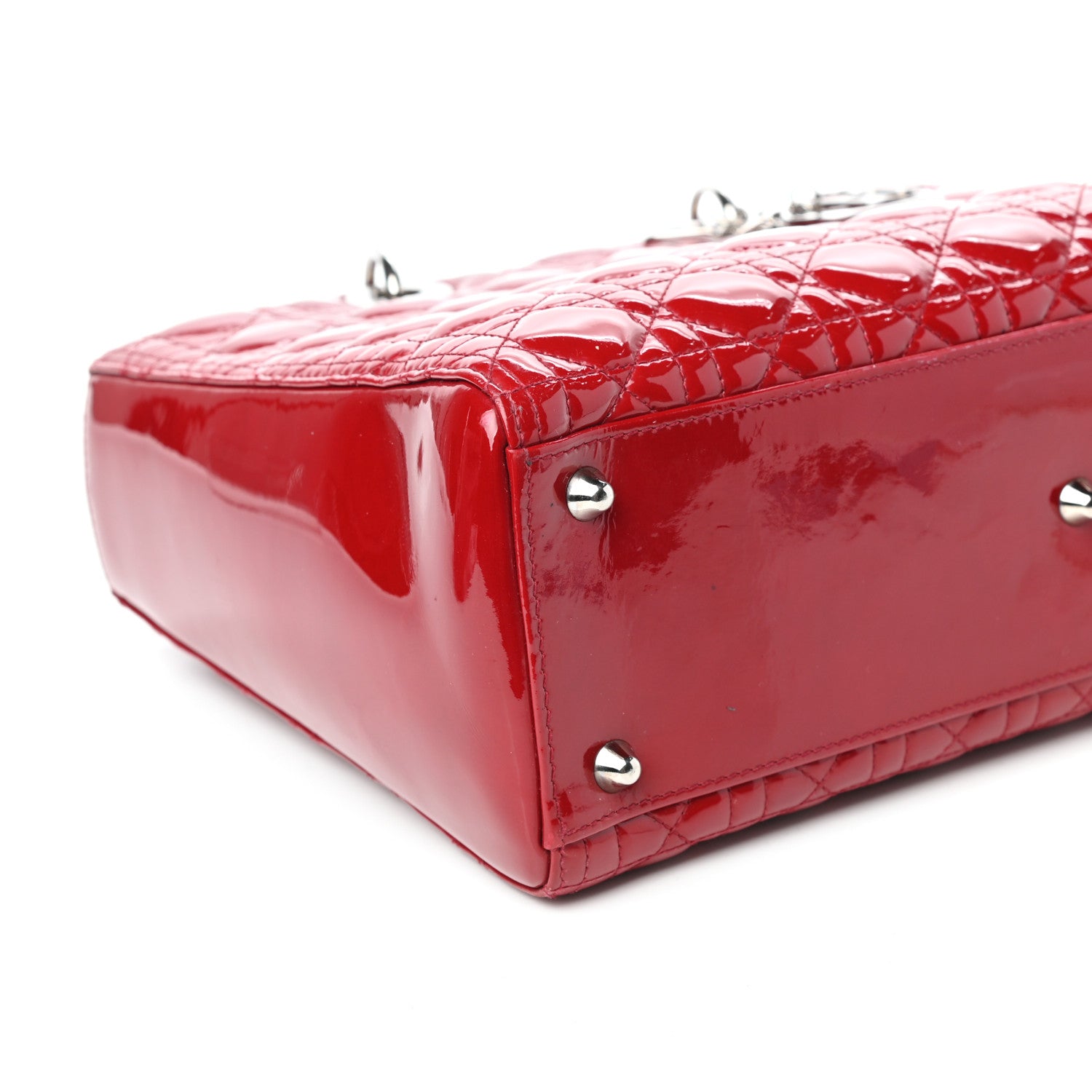 Christian Dior Patent Cannage Large Lady Dior Red 8 of 9