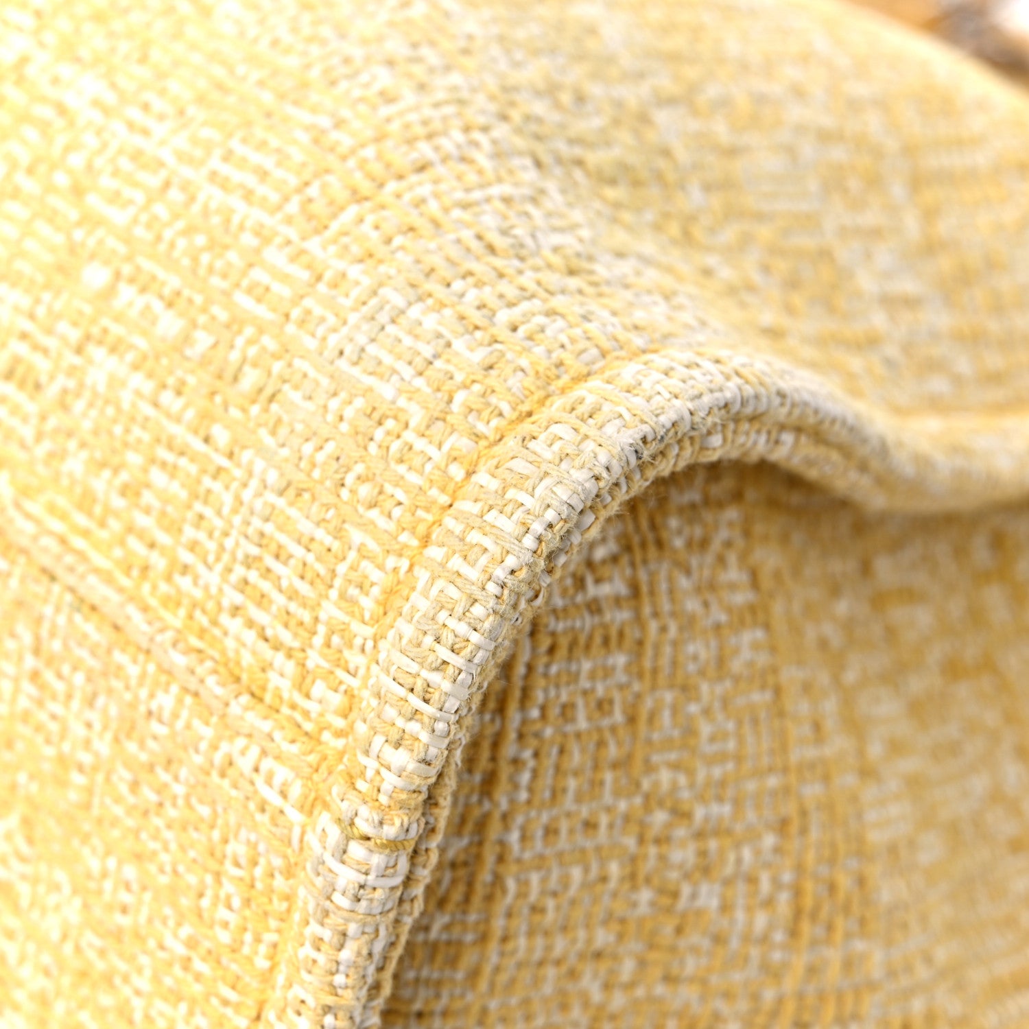 Chanel Canvas Large Deauville Tote Light Yellow 9 of 14