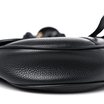 Christian Dior X SHAWN STUSSY Grained Calfskin Saddle Bag Black 7 of 9