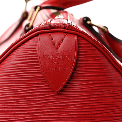 Louis Vuitton Epi Speedy 30 Castillan Red 6 of 9