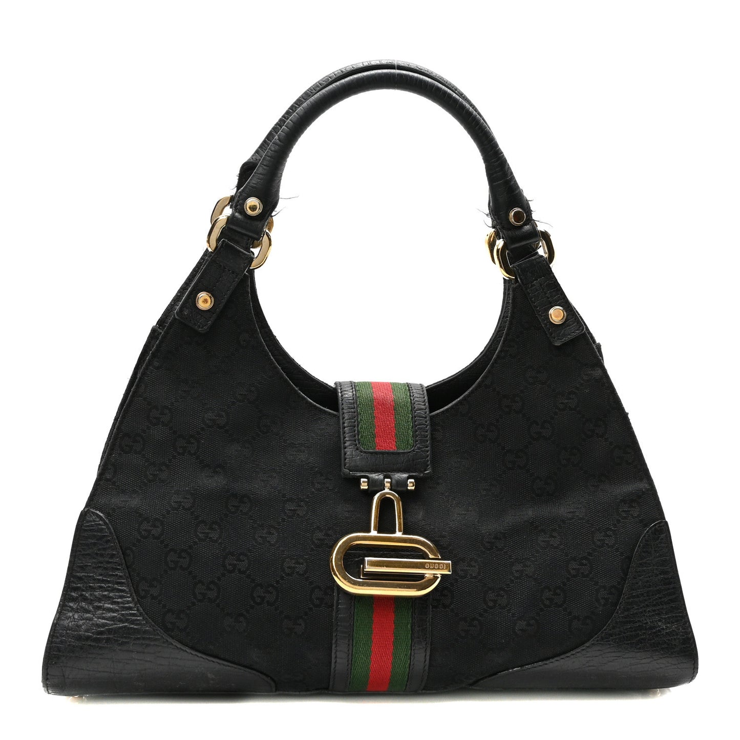 Monogram Web Junco Shoulder Bag Black