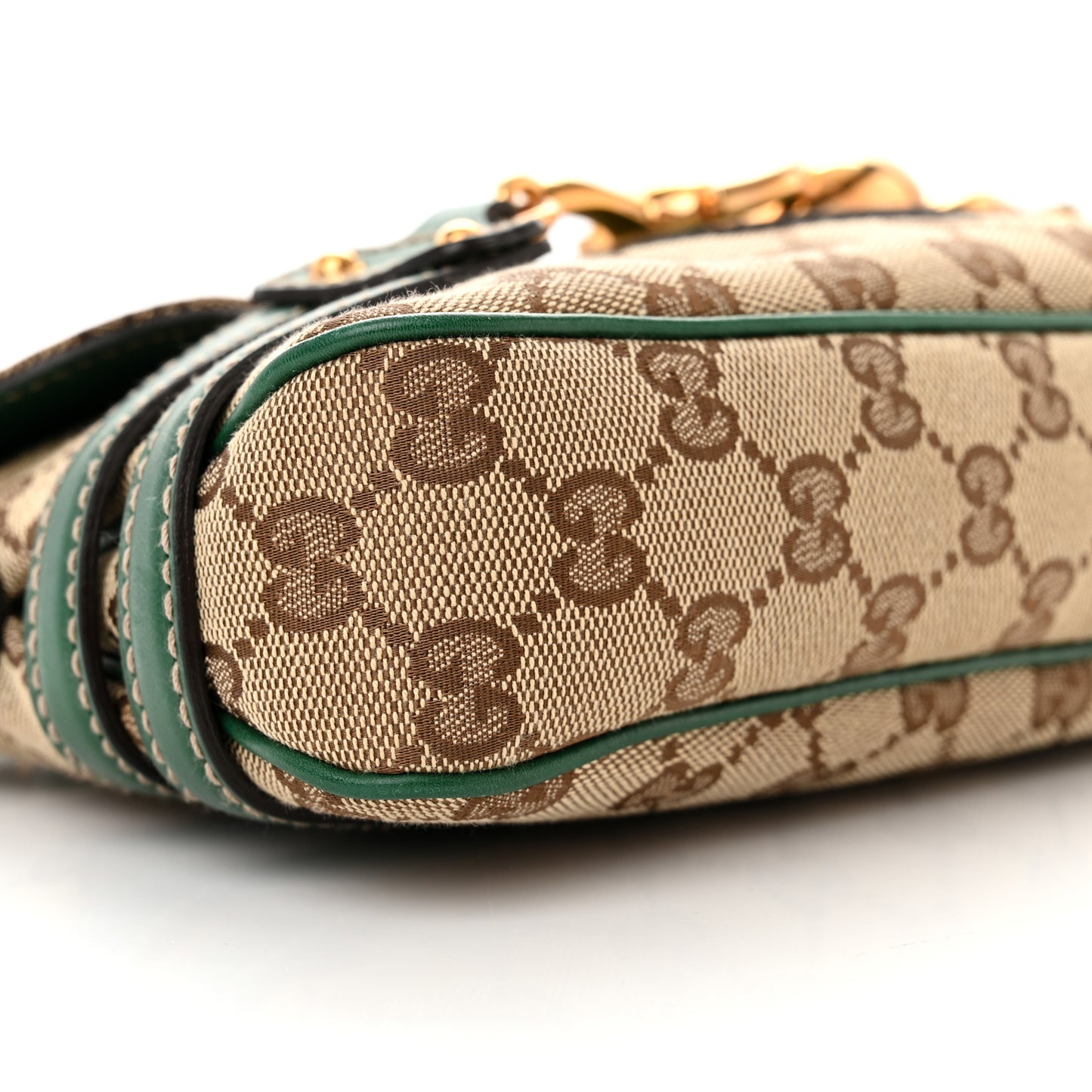 Monogram Horsebit Chain Flap Shoulder Bag Green