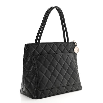 Chanel Caviar Quilted Medallion Tote Black 3 of 9