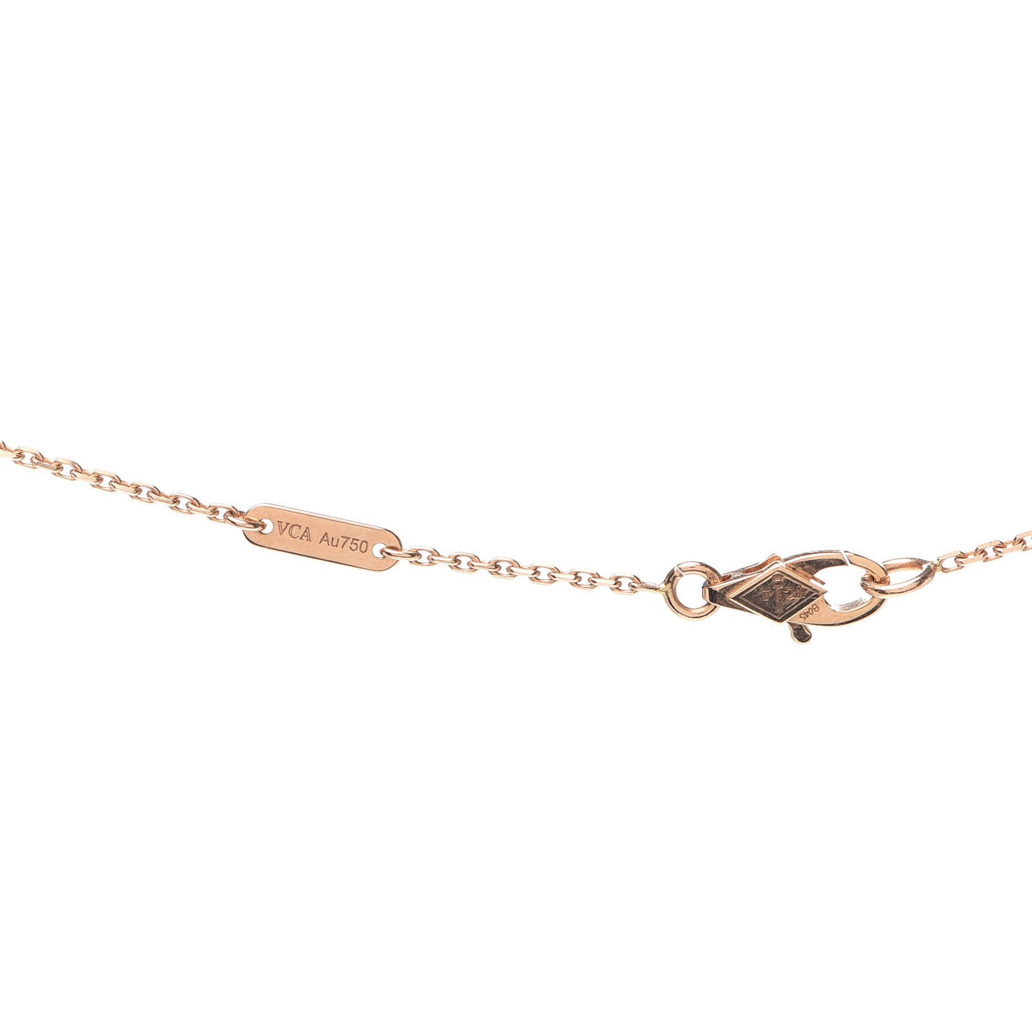 18K Rose Gold Carnelian Sweet Alhambra Pendant Necklace