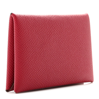 Hermes Epsom Calvi Card Case Rubis 3 of 8