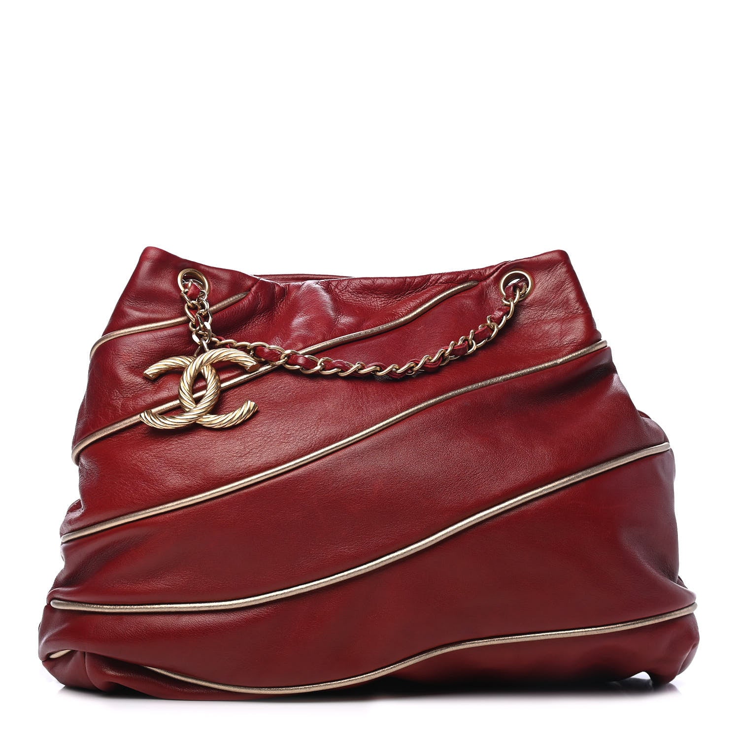 Chanel Lambskin Constructivism Tote Red 1 of 4