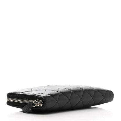 Chanel Caviar Quilted Large Gusset Zip Around Wallet Black 4 of 8