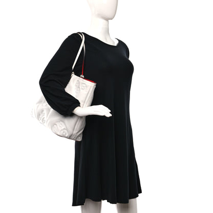 Christian Louboutin Calfskin Padded Loubinthesky Embossed East West Cabata Tote White 2 of 10