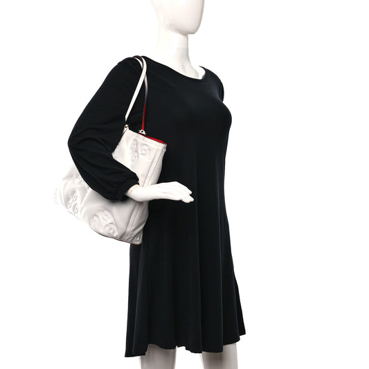 Calfskin Padded Loubinthesky Embossed East West Cabata Tote White