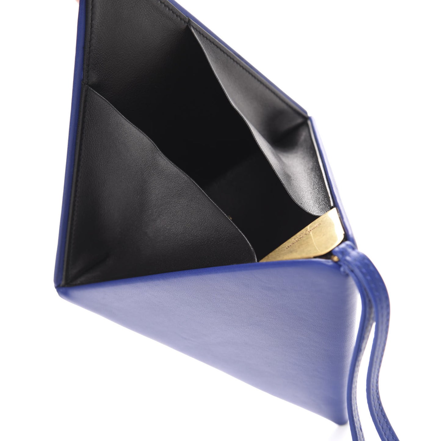 Lambskin Pyramid Clutch Blue